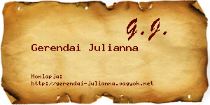 Gerendai Julianna névjegykártya
